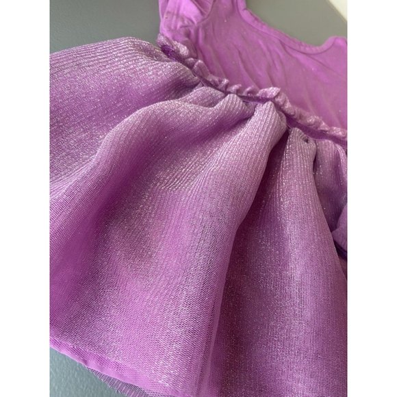 Cat & Jack baby girl‎ 12 month purple glitter tutu dress matching bloomers - Picture 2 of 4